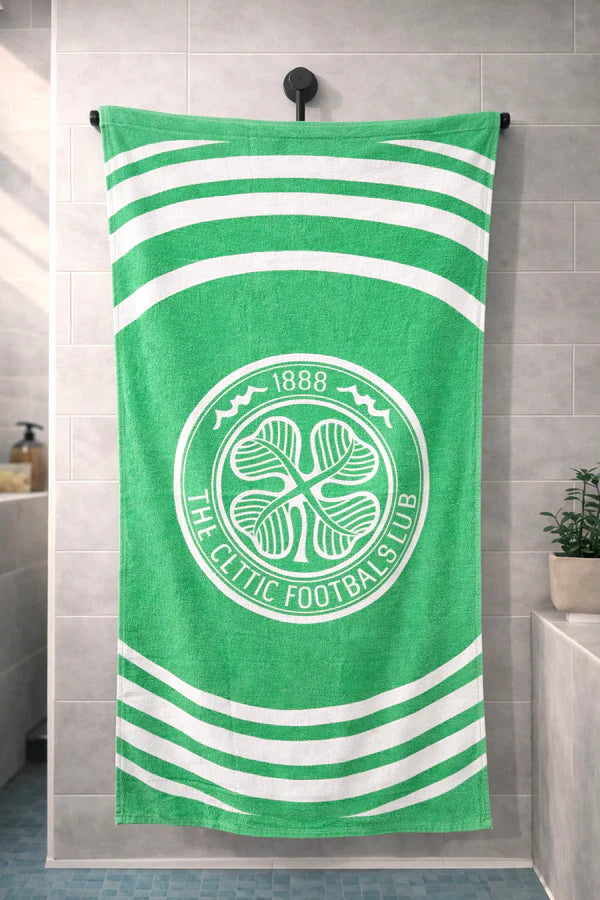 Premium Celtic F.C, Crest Printed Towel – 100% Micro Cotton