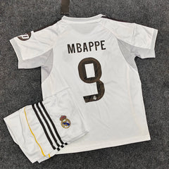 REAL MADRID HOME 2025/26 OFFICIAL PREMIUM CUSTOM KIDS KIT